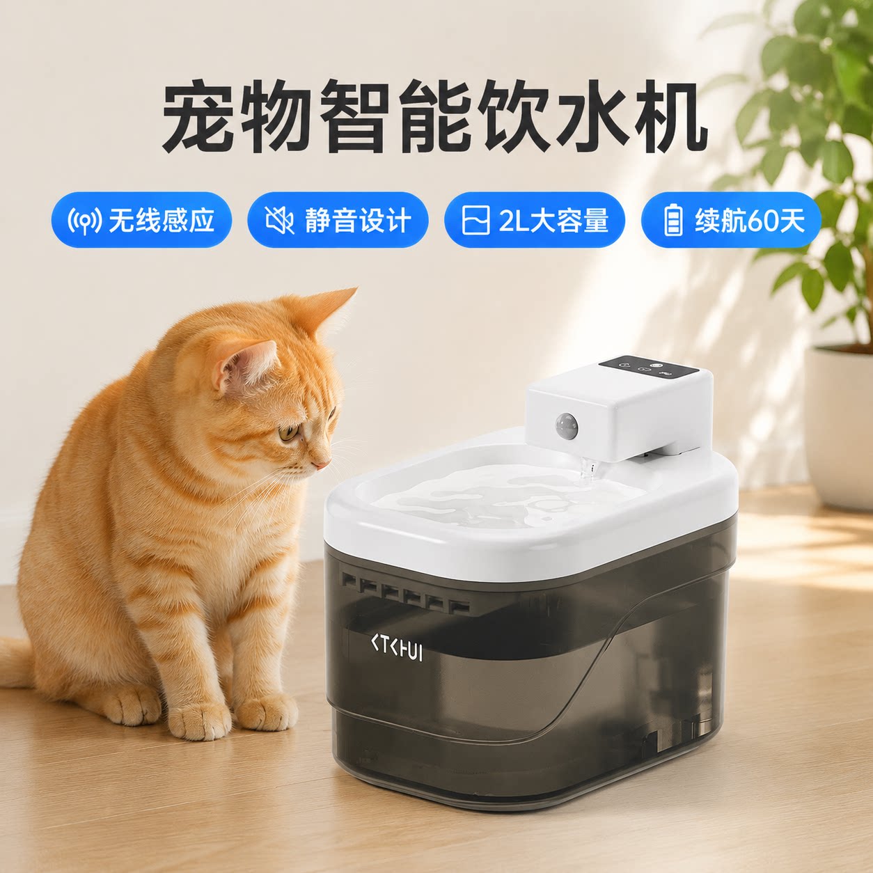 猫狗通用无线静音长续航饮水机