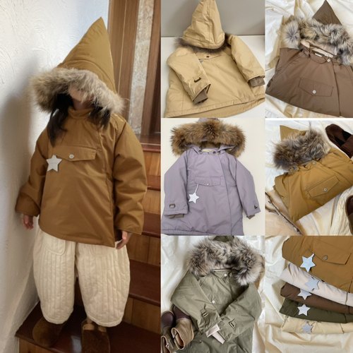 ins爆款mat系列24秋冬新色男女童精灵帽经典防水防风防雪滑雪棉服