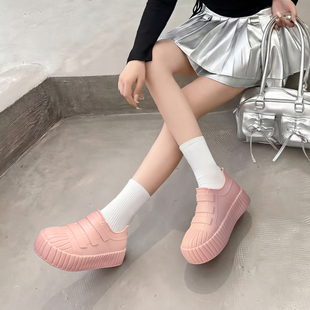 柠小七厚底雨鞋女款防滑耐磨防水户外穿雨靴厨房工作胶鞋2026新款