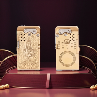 2024网红爆款纯铜全铜防风煤油创意打火机拿骚龙舌送男友高档颜值