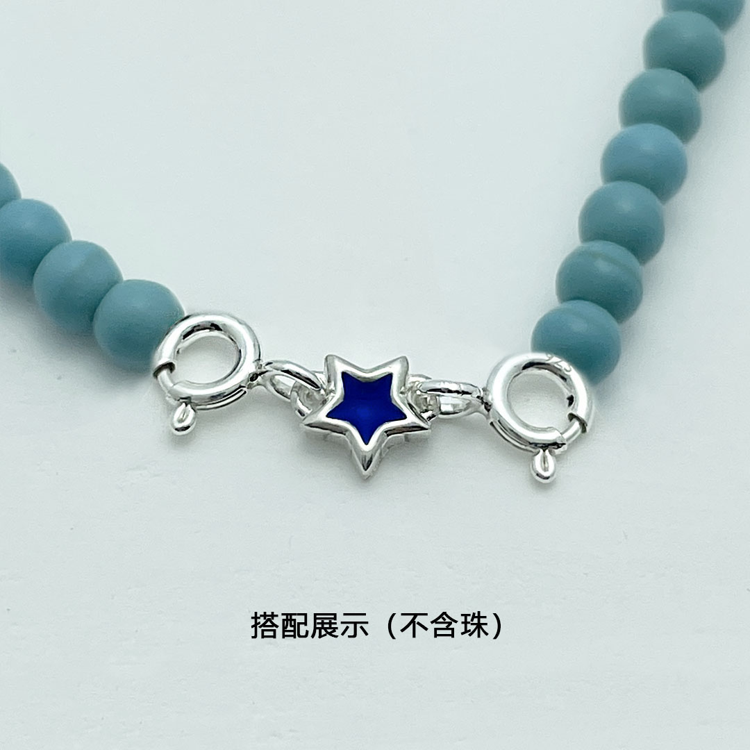S925纯银五角星双头扣连接扣