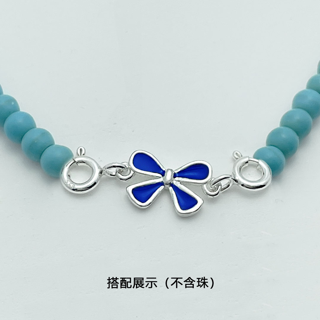 S925纯银蝴蝶结双头弹簧扣