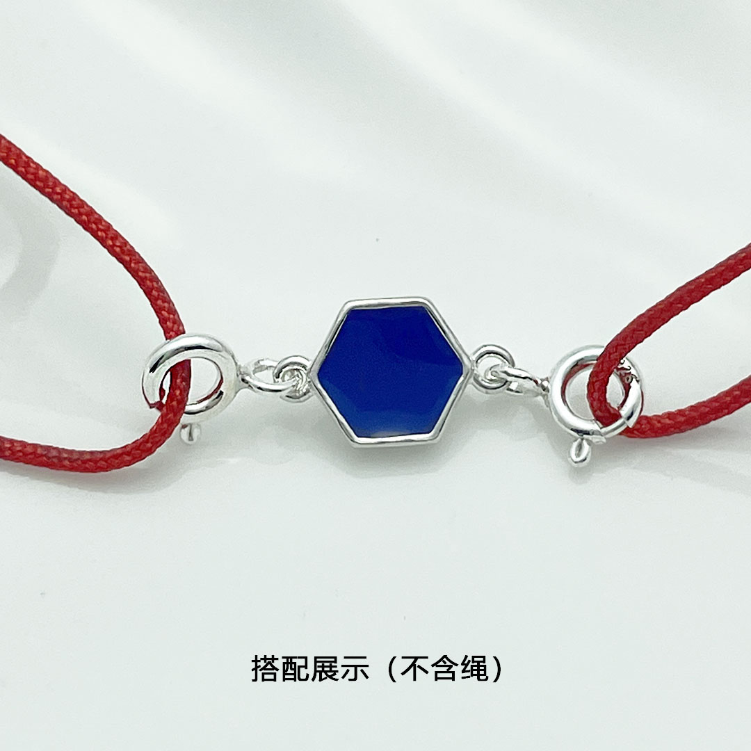 S925纯银六边形弹簧双头扣