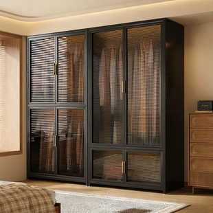 家用钢制衣柜2026新爆款卧室出租房简易组装金属铁皮衣柜组合衣橱