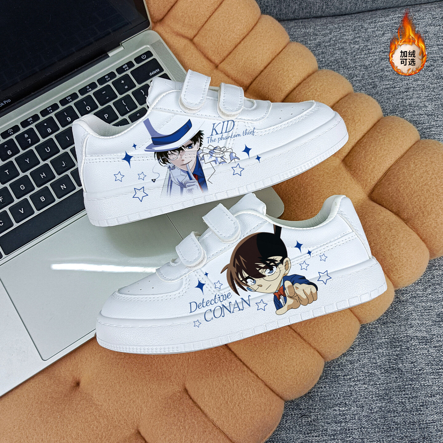 正品回力儿童鞋子小白鞋休闲板鞋男童韩版运动百搭空军名侦探柯南
