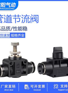 HVFF/US/PA-04/06/08/10/12黑色管道节流阀 手阀快接头
