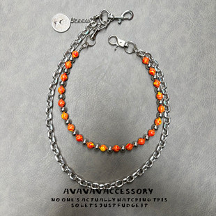 饰链cleanfit潮流配饰 腰链嘻哈复古包包装 AVAVAVA 孔雀石牛仔裤