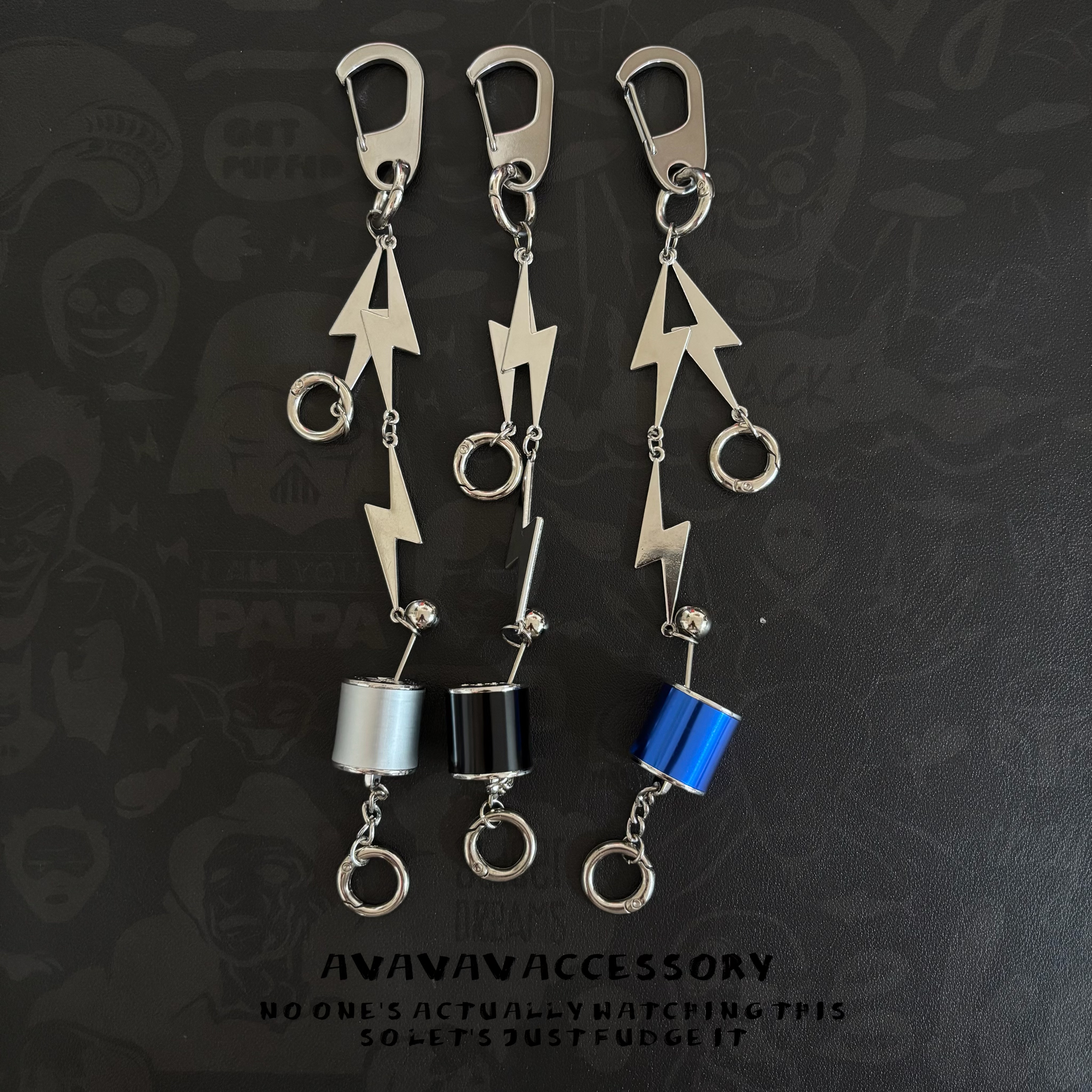 AVAVAV 原创设计金属闪电钥匙扣挂件小众汽车挂挡包包挂链配饰