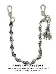 Avavava Niche Retro Skull Chain Jeans Waist Chain Hip-Hop Unisex Bag Hanging Chain Decoration