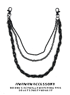 韩国ins暗黑复古多层麻花牛仔裤链嘻哈裤链腰链男女同款情侣潮流