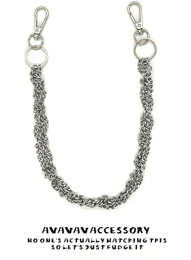 Raf风格vibe配饰腰链个性摇滚vintage朋克牛仔裤链肩包带编织链条