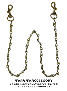 AVAVAVA简约扭链牛仔裤链腰链美式街头青古色单链嘻哈vintage装饰