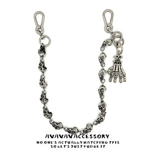 包包挂链装 AVAVAV 腰链嘻哈男女同款 链牛仔裤 饰 小众复古骷髅头裤