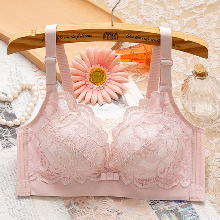 内衣女无钢圈聚拢调整型加厚小胸显大神器文胸收副乳薄款奶罩上托