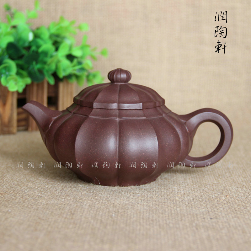 宜兴紫砂壶锦囊壶筋纹壶工夫茶具