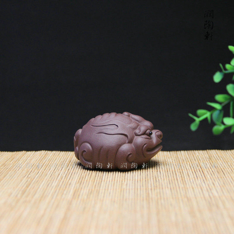 宜兴紫砂貔貅手工茶宠摆件