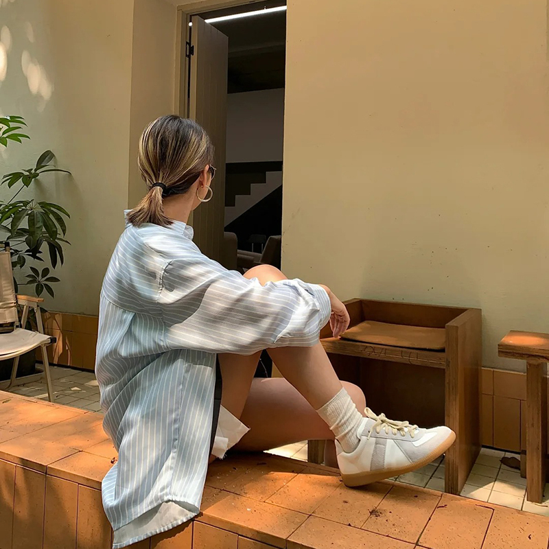 新款百搭气质休闲透气休闲德训鞋