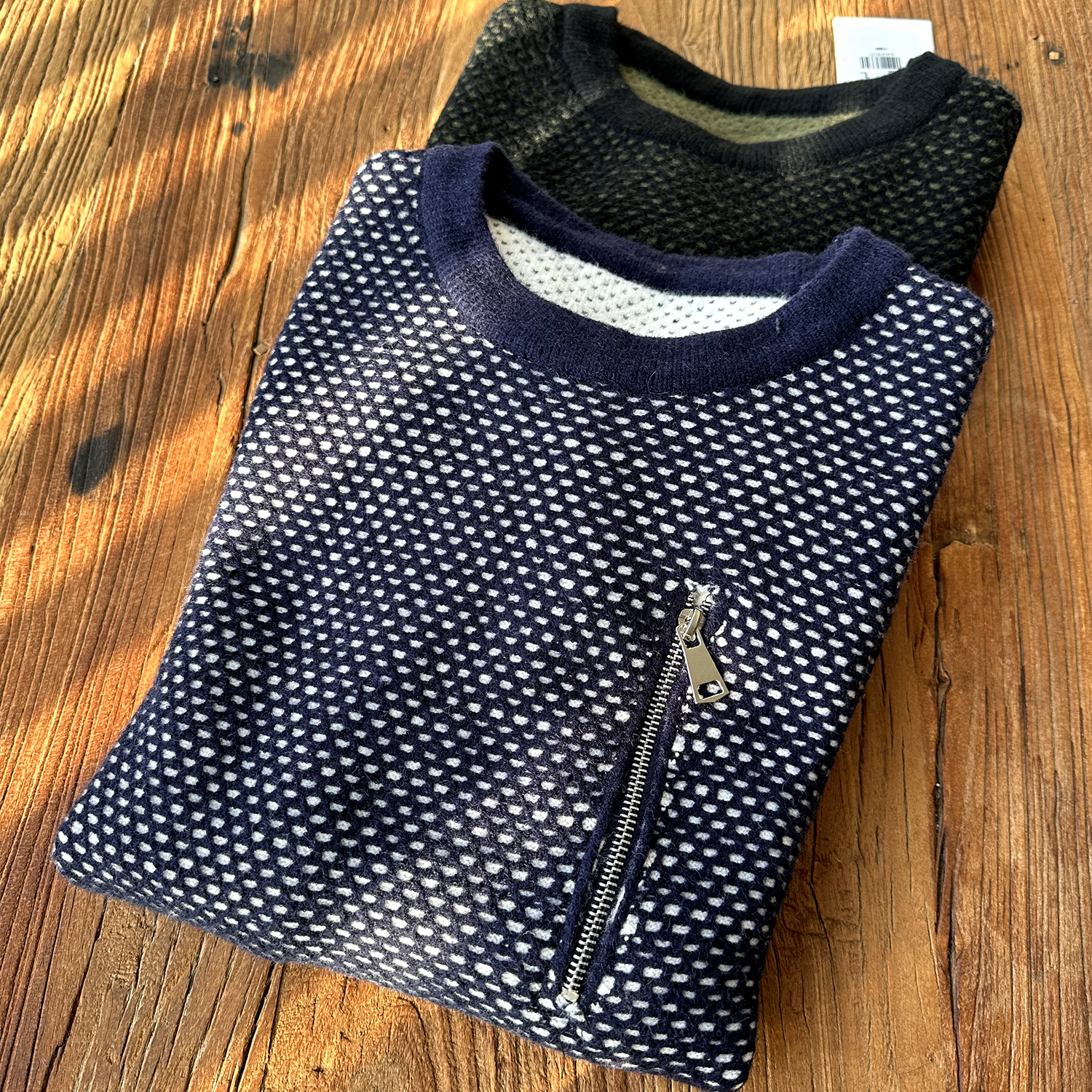 经典拼接编织纹理简约男士针织衫