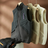 户外机能秋冬款 男双面摇粒绒保暖外穿抓绒马甲无袖 坎肩背心上衣潮
