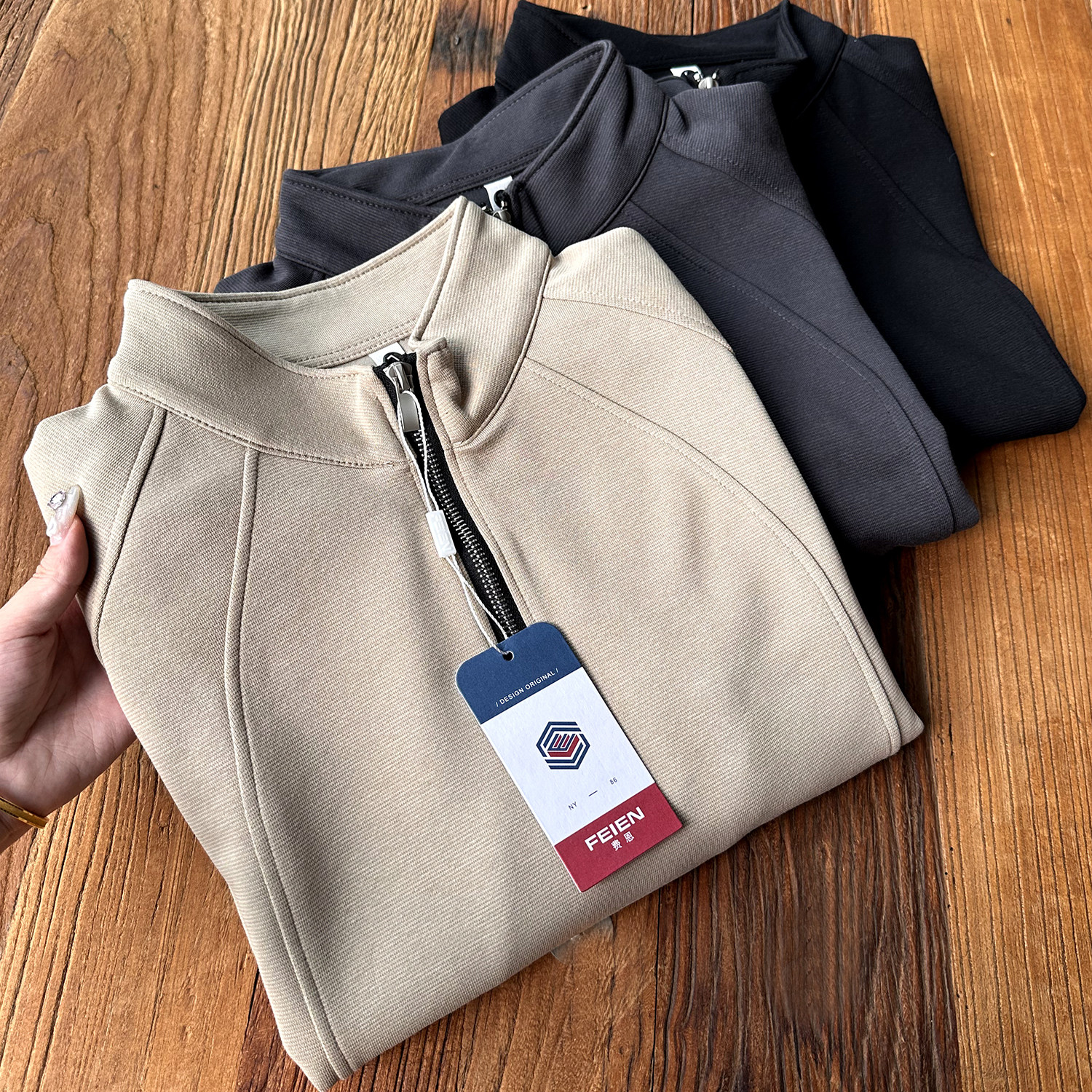 【美式重磅！半拉链设计！】25秋冬男士复古套头卫衣宽松休闲上衣,男装,卫衣,淘宝优惠券,粉丝福利购,淘宝优惠卷