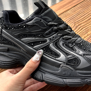 女增高运动百搭休闲鞋 秋冬保暖老爹鞋 小个子入 潮 厚底加绒