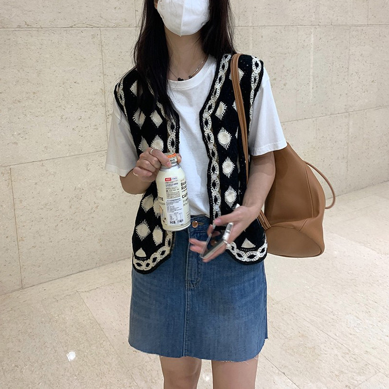 复古民族风马甲女宽松宽松无袖