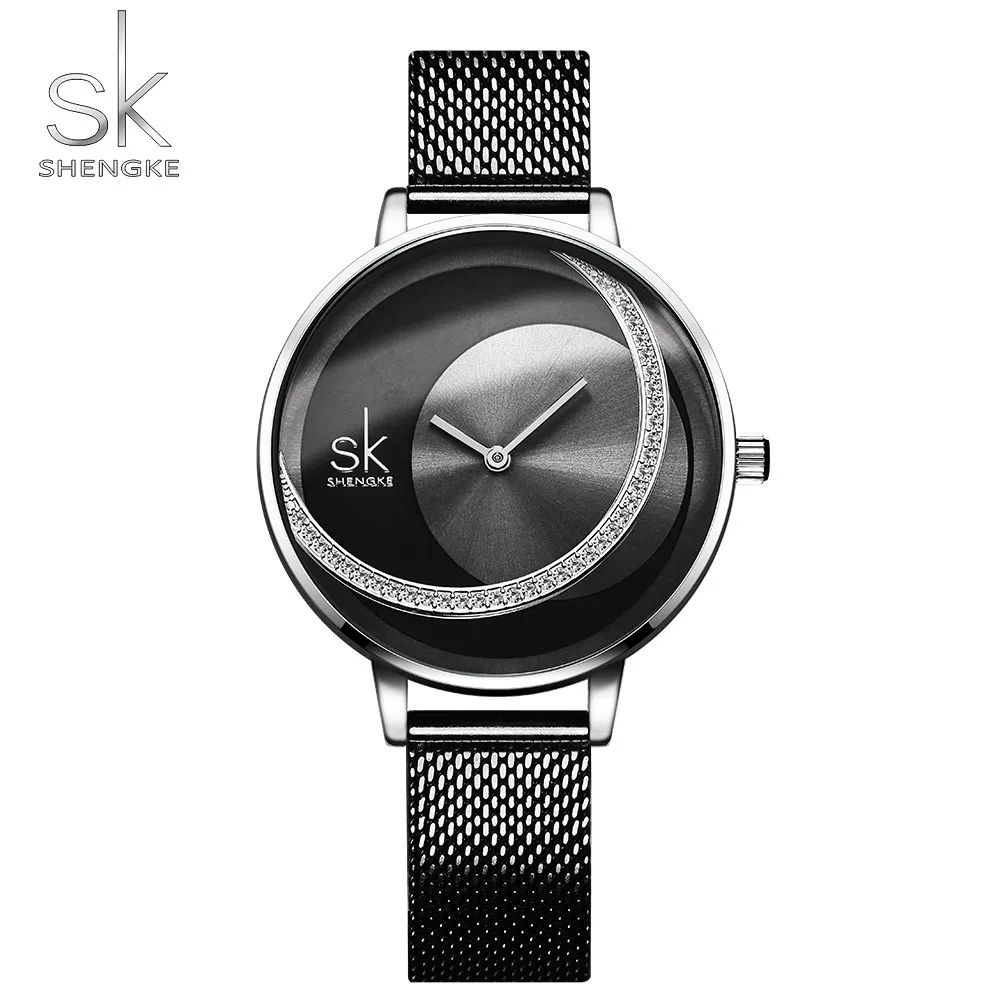 Shengke SK Fashion Top Luxury Brand Women Quartz Wristwatche