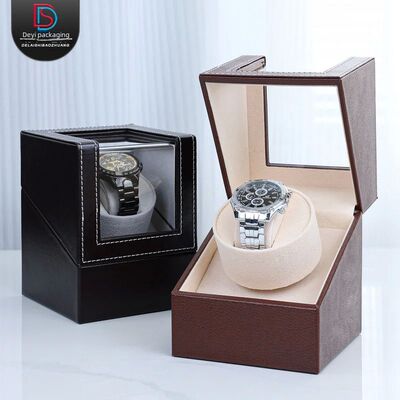 Delas Watch Winder Box Automatic Electric Motor Pu Leather S