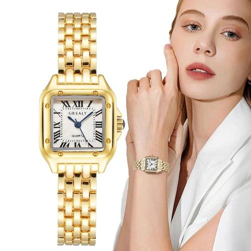 UTHAI Women Watch Light Luxury Brand Stainless Steel Ladies