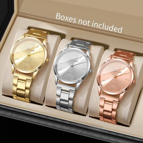 1/2/3PCS Fashion Women Watches Set Simple Roma Dial Quartz W