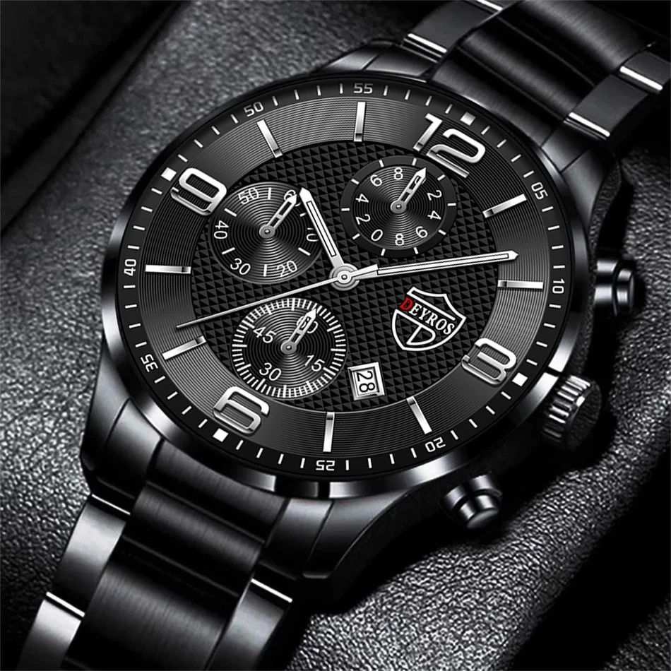 reloj hombre Luxury Business Men Watchs Stainless Steel Quar
