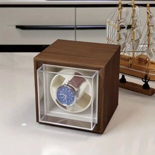 Single Watch Winder For Automatic Watches, Wooden Watch Wind