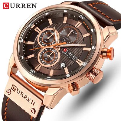 CURREN Brand Watch Men Leather Sports Watches Men's Army Mil
