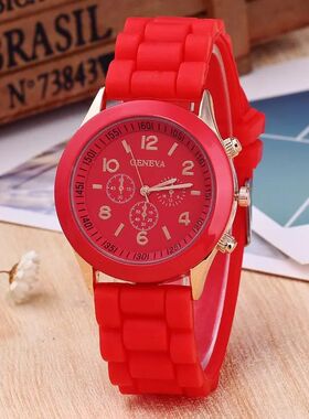 Reloj Mujer 2023 Fashion Women Watches Elegant Red Silicone