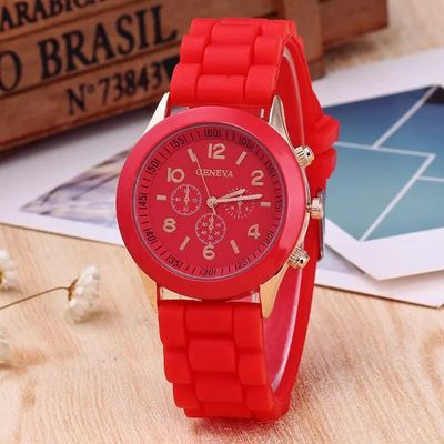Reloj Mujer 2023 Fashion Women Watches Elegant Red Silicone