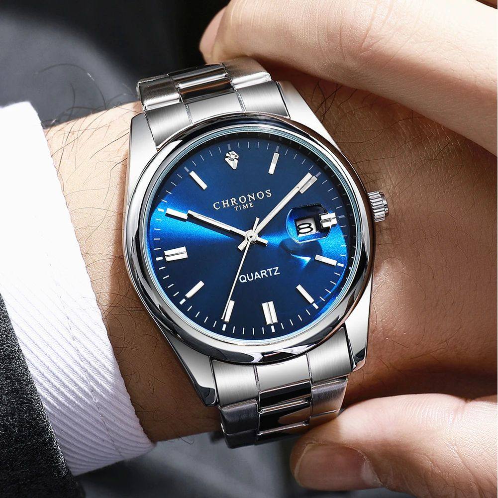 CHRONOS Top Brand Luxury Man Wristwatch Waterproof Luminous