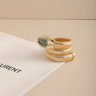 Elegant Women's Snake Shaped Watch, Alloy Band, Multiple Dia