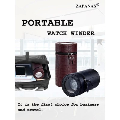 ZAPANAS Portable Automatic Watch Winder PU Leather Box  For