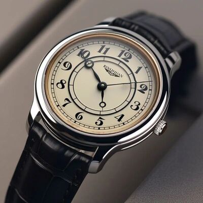 Men Fashion Retro Clock Leather Watch Quartz Analog Business