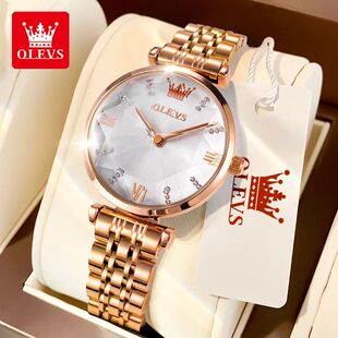OLEVS 6642 Women Watch Fashion Original Elegant Rose Gold Di