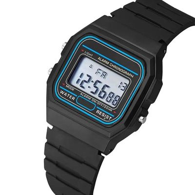 Sport LED Digital Watches for Men Simple Small Square Dial E