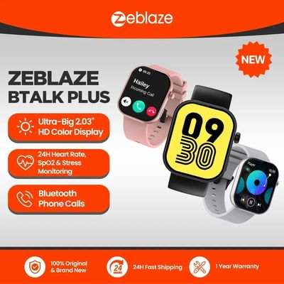 New Zeblaze Btalk Plus Voice Calling Smartwatch 2.03'' HD Co