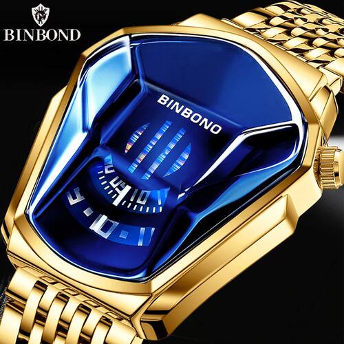 Binbond Top Luxury Brand Trend Cool Men's Wrist Watch Stainl