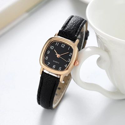 Women's Watch Fashion Small Arabic Quartz Watches Leather Ba