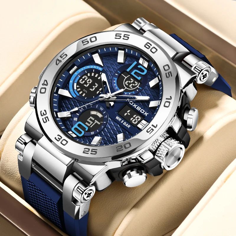 LIGE New Watches For Men 50M Waterproof Clock Alarm reloj ho