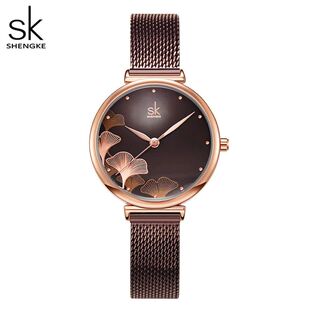 Shengke Originale Design Woman Watches Fashion Lucky Clover