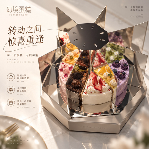 幻境蛋糕小夜灯diy材料包生日礼物惊喜摆件不织布手工藏戒指手镯