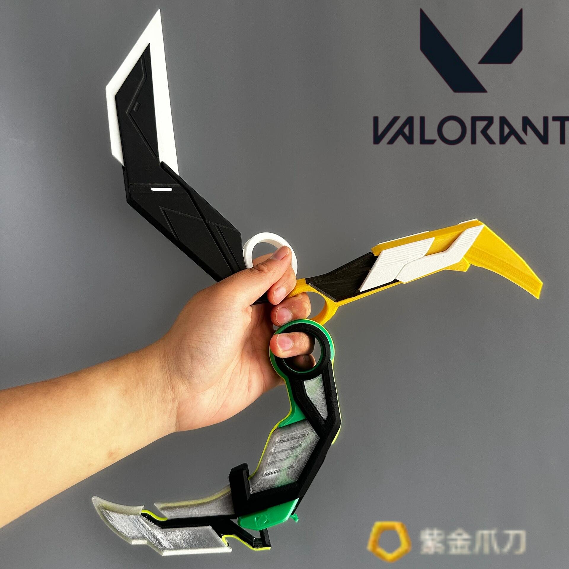 瓦罗兰特紫金狂潮爪刀无畏契约周边cos道具3D打印可手持神罚军刀