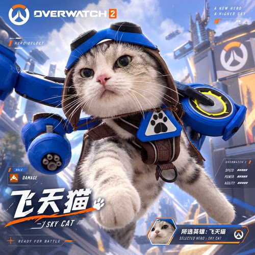 守望先锋猫咪3D打印cos周边