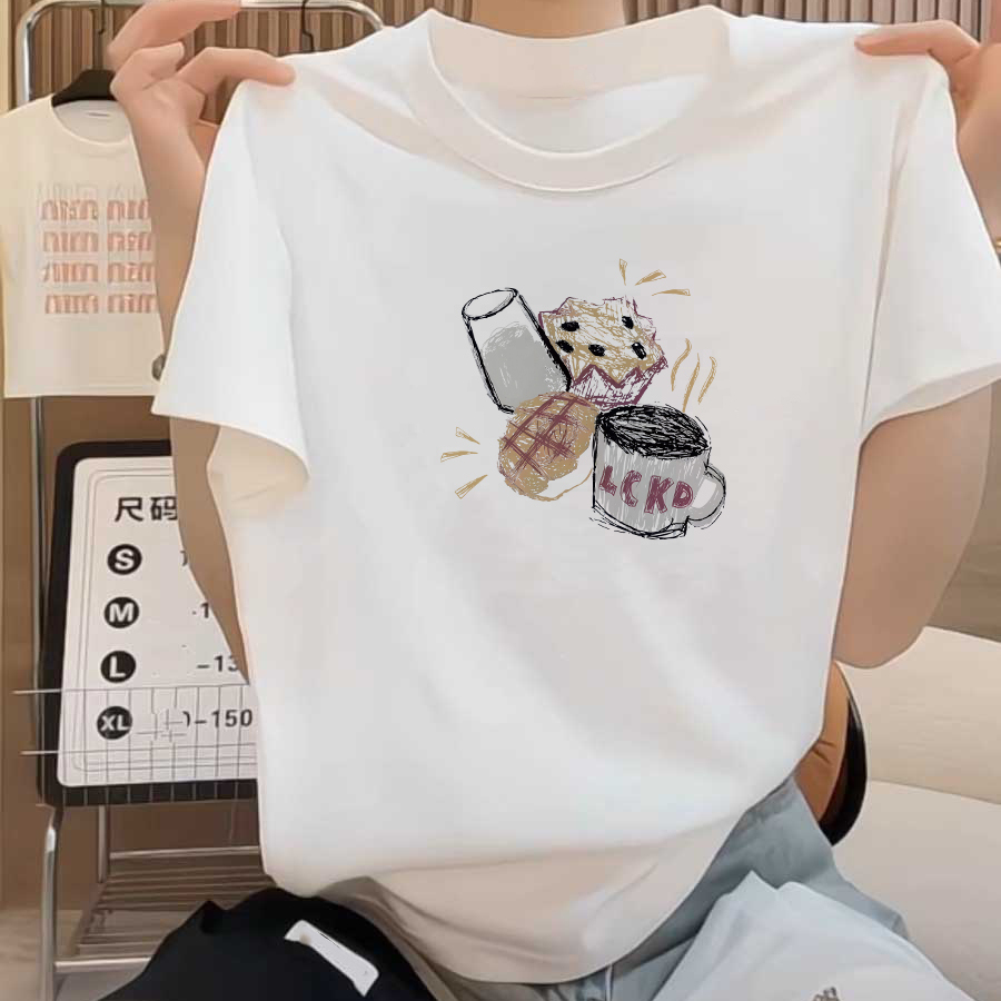 韩系白色圆领纯棉短袖t恤女2025新款夏季爆款高级小众不撞衫上衣